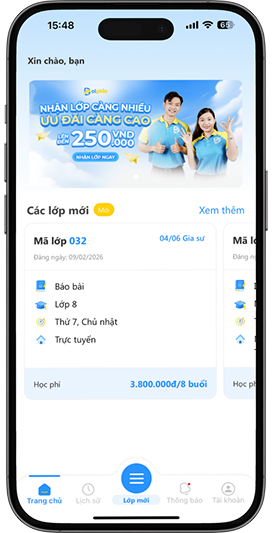 Bước 01 – Chọn “Lớp mới"