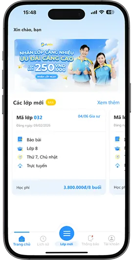 Bước 01 – Chọn “Lớp mới"